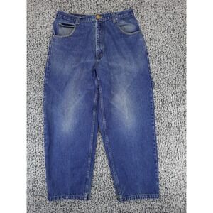 Axle Carpenter Jeans Mens 34 Blue Baggy Loose Fit Denim 90s Streetwear Workwear